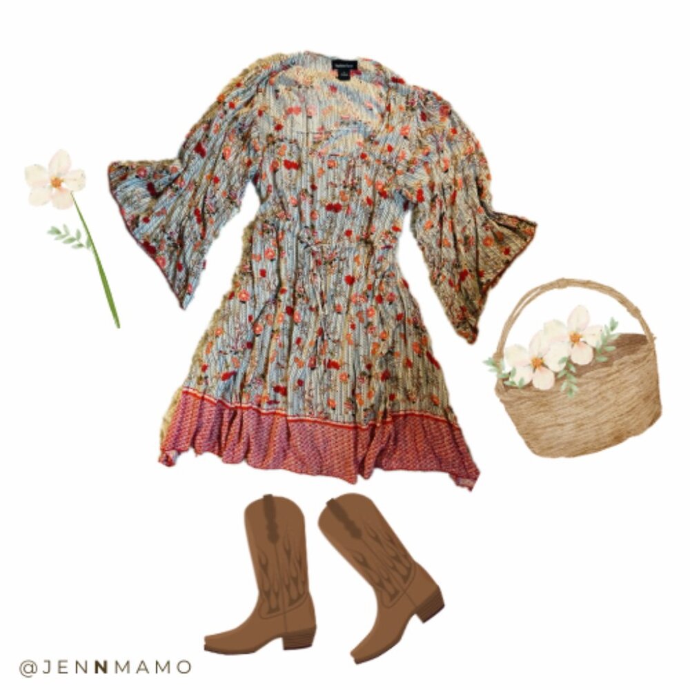Women's Casual Boho  Dress (Large)